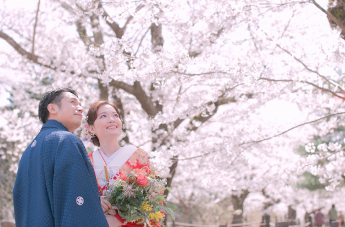 桜フォトウェディング